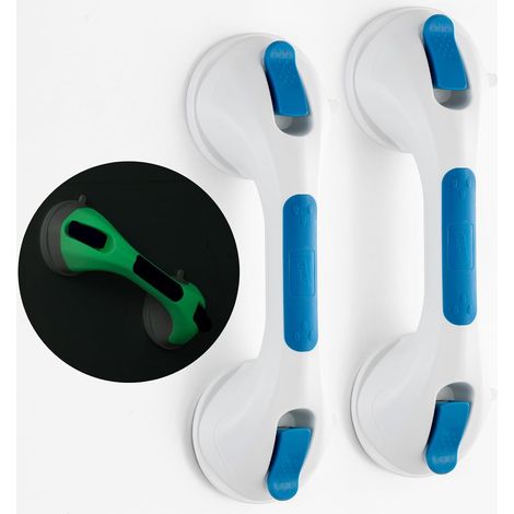 APEX Barres d'appui de douche à ventouses fluorescentes, capacité de charge maximale 110 kg, paquet de 2, 31 cm. (1/5)