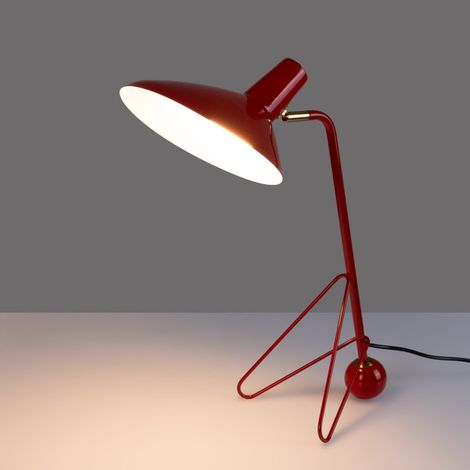 Lámpara De Mesa Trípode De Diseño "PALMIRA" - E27 - Rojo (1/5)