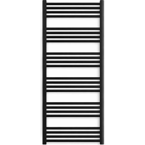 Sèche-serviette mixte noir - (HxL) 1380x600 mm - 800 Watt - 683 Watt - FIO1380-600V2N (1/5)
