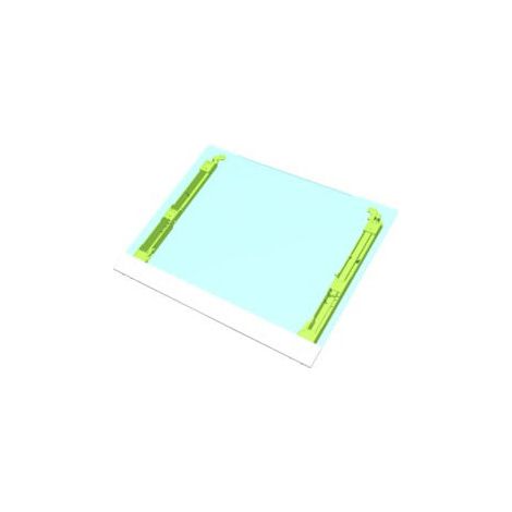VITRE EXTÉRIEURE 596X466 INOX POUR FOUR ELECTROLUX - 14014477208 (1/3)