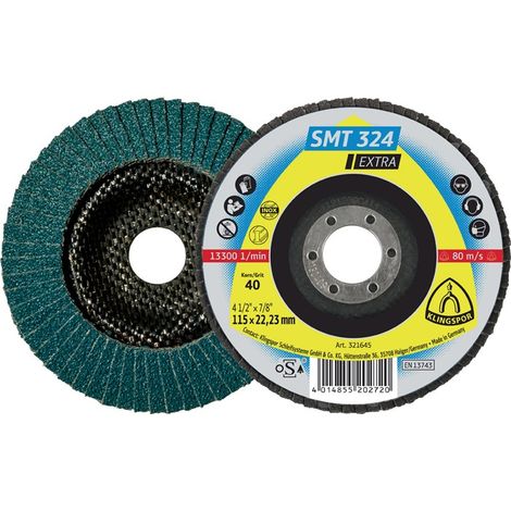 Disque de découpe à lamelles SMT 324, 115 x 22,23 mm grain 40 droit (1/3)