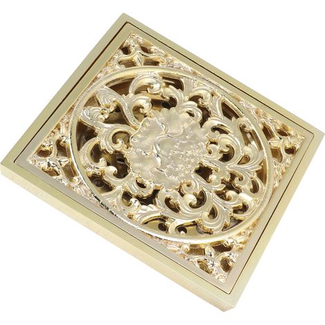 10x10cm Bodenablauf Gold Kupfer Deodorant Bodenablauf Sieb für Küche Bad HotelTiefwasser (1/5)