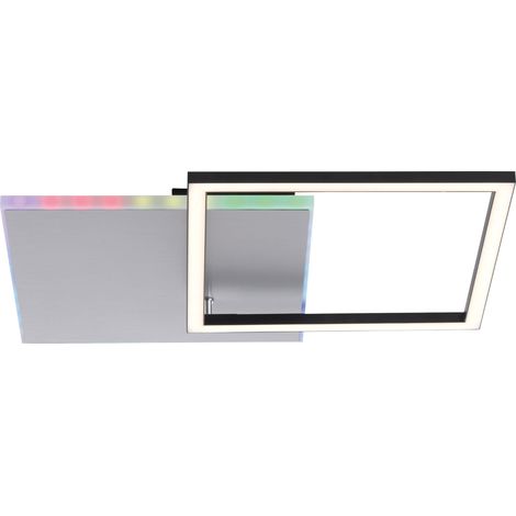 JUST LIGHT Plafonnier LED 11327-95 couleur aluminium, 31 W, 3200 lm, CCT, RGB