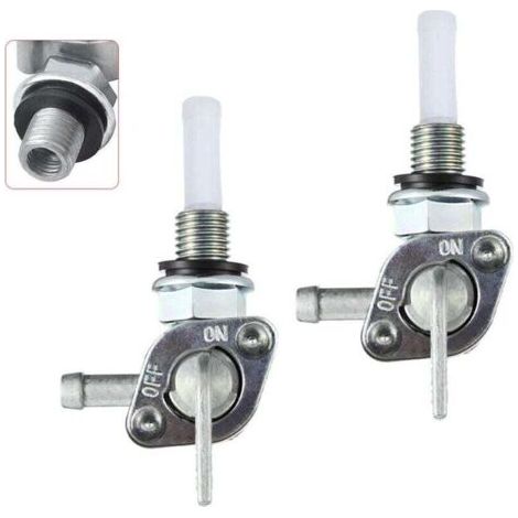 Lot de 2 M10 x 1.25 Robinet de Réservoir d'Essence groupe électrogène à essence, Pompe à Essence Valve de Commutateur de Carburant de Réservoir de Gaz 950