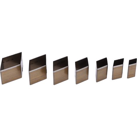 7Pcs Matrice de Découpe en Acier au Carbone pour Cuir, Forme Rhomboïdale, Outil de Bricolage pour Artisanat du Cuir (1/5)