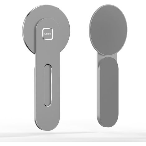 Support pour ordinateur portable et téléphone, support d'extension réglable, support magnétique pour smartphone, fixation latérale pour ordinateur de bureau ou de voiture (1/2)