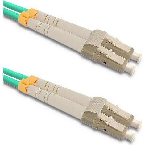 Qoltec 54078 câble de Fibre Optique 5 m LC/UPC OM3 Couleur Aqua (54078) (1/3)