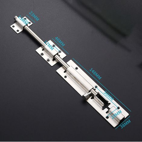 Euro Tische Verrou de porte en acier inoxydable pour portes et portails de sécurité, lourde charge pour la maison, la cour et le jardin (198mm) (1/5)