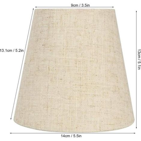 Ensemble de 6 Petits Abat-Jour, Abat-Jour Baril en Toile de Jute Clip sur Ampoule pour Lampe de Table et lampadaire, Abat-Jour de Lustre Nordique Beige 3,5 x 5,5 x 5,2 (1/4)