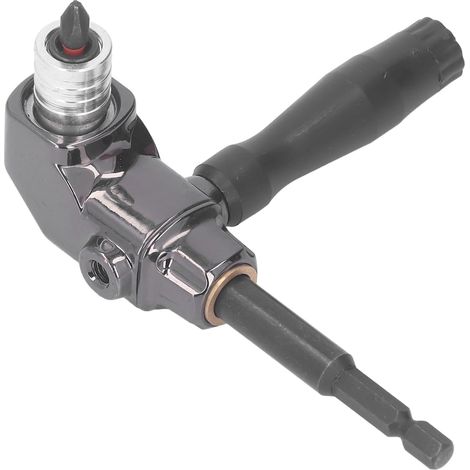 Adaptateur de tournevis à angle droit, fixation de pilote à 90 degrés en alliage d'aluminium avec poignée en ABS pour perceuses et outils électriques (1/5)