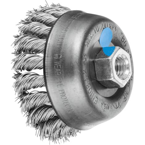 PFERD TOOLS Topfbürste gezopft TBG Ø 80mm M14 Edelstahl-Draht-Ø 0,50mm Winkelschleifer 5 Stk