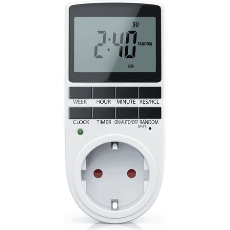 BEARWARE Zeitschaltuhr LCD-Display / 3680W / 10 konfigurierbare Programme (1/4)