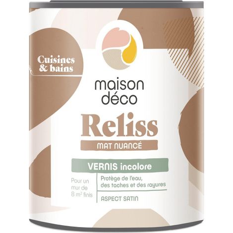 MAISON DECO Vernis Reliss mat nuance, MAISON DECO, vernis incolore satiné, 1l