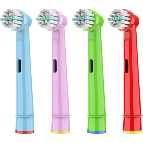 Irovami Têtes de brosse de rechange pour brosse à dents électrique pour enfants (lot de 4), poils souples pour la protection des gencives (1/5)