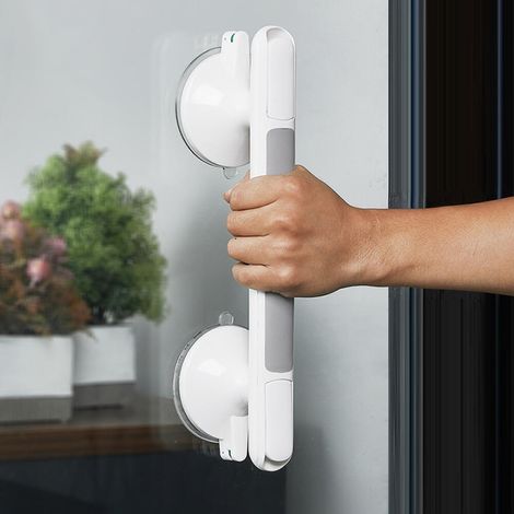 Poignée de Douche mit 2 Ventouse, Poignée de Baignoire, Sans Perçage, Poignée de Douche, Mobiles Barres D'appui de Salle de Bain (1/4)
