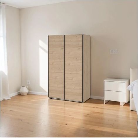 armadio scorrevole "como l120" quercia 118,5x62x200,4 cm (1/4)