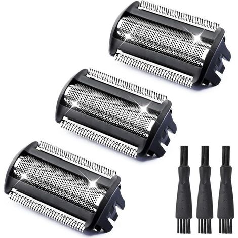 Lot de 3 Têtes de rasoir BG5020, Acier inoxydable, ble couteau, Pour Philips Bodygroom Série 7000 (1/4)