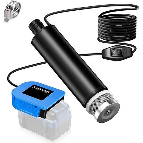 Pompe de transfert d'eau sans fil pour batterie Kobalt 24 V, idéale pour le jardin, le camping, les pataugeoires, les aquariums et les camping-cars. (1/5)