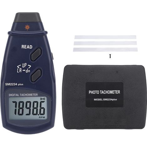 Tachymètre numérique avec écran LCD, compteur photoélectrique Portable pour moteur, ventilateur, Automobile, bateau, plage de 2.50 à 99999 tr/min (1/4)