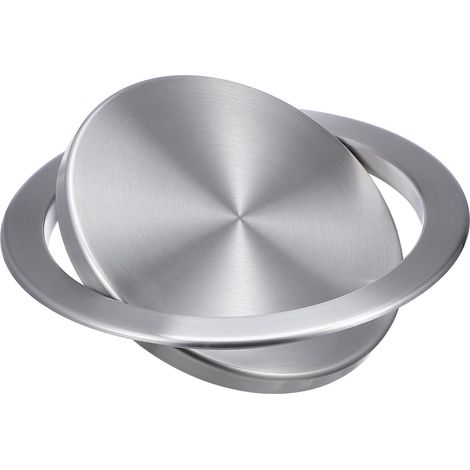 Couvercle de Poubelle pour Accessoires Cuisine, Rond 21 CM, Acier Inoxydable Fermeture Silencieuse, Conçu pour Poubelle Encastrable sous Évier et Salle de Bain (1/5)