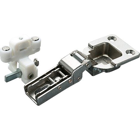 Ferrure pour portes pliantes – Garniture pour 2 vantaux – Guidage en partie haute – Charnières invisibles 110° – Salice