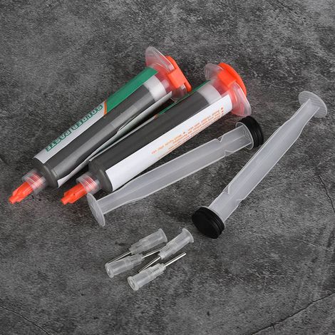 seringues de 50 g de pâte à souder inoffensive Sn42 Bi58 SMD pour réparation électronique de circuits imprimés
