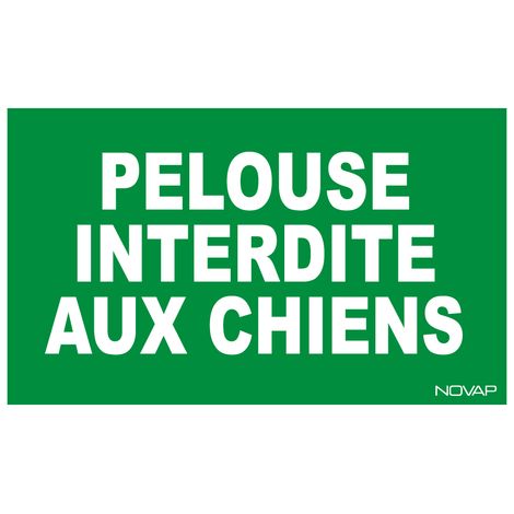 Panneau Pelouse interdite aux chiens - Rigide 330x200mm - 4160993