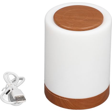 Veilleuse tactile rechargeable USB avec minuterie, LED RGB à couleurs changeantes, lampe d'ambiance chaude à suspendre pour la chambre et le camping