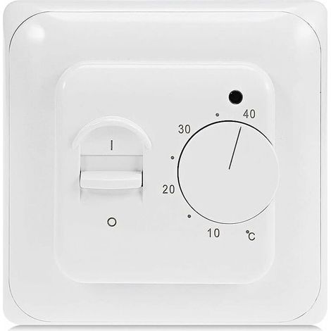 Termostato eléctrico manual para suelo radiante con sensor, CA 220 V, 16 A, regulador mecánico para suelo radiante, de DEBUNS (1/5)
