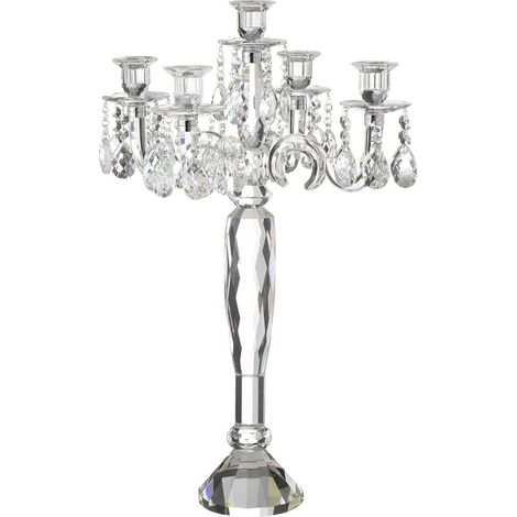 Chandelier 5 Branches "Crystal" 65cm Transparent