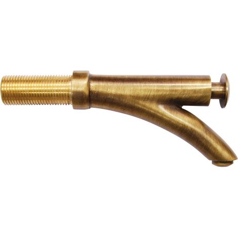 15x21 männliches Einlass-Druckknopfventil mit 15x21 Rohmessing-Rosette, 5 cm langes Gewinde BOUTTÉ