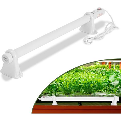 Wolketon Gewächshausheizung Elektrische Stabheizung Weiß für Gewächshäuser Flexible Installation 120W