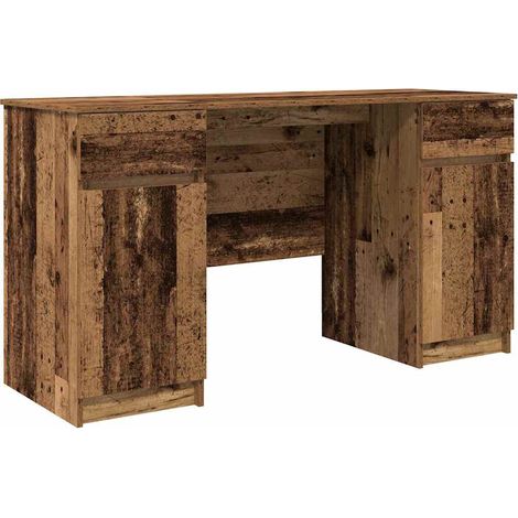 Maison Exclusive - Schreibtisch mit Regal Altholz 140 x 49 x 76 c