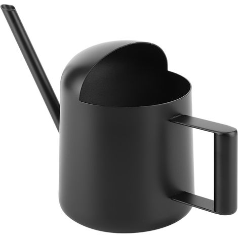 Arrosoir en acier inoxydable avec long bec, noir, adapté aux enfants, pour une utilisation intérieure et extérieure, petite taille, 300 ml. (1/5)