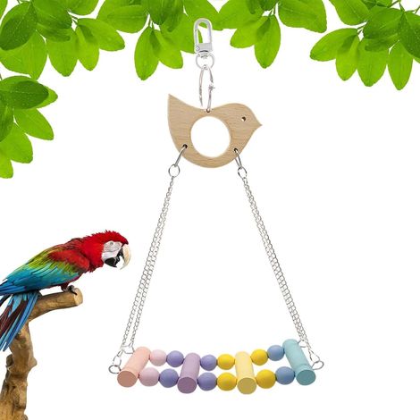 Columpio para loros  Columpio de madera para loros (1/5)