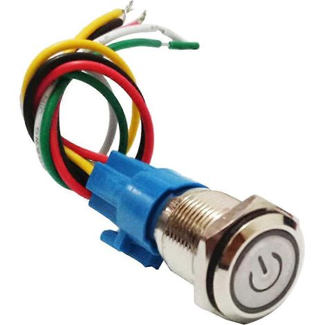 Compatible avec les interrupteurs à bouton-poussoir momentanés en métal, autobloquant, étanche et résistant à la chaleur. (1/5)
