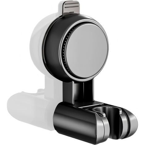 Soporte para cabezal de ducha con ventosa - Soporte ajustable para ducha de baño, color negro. (1/5)