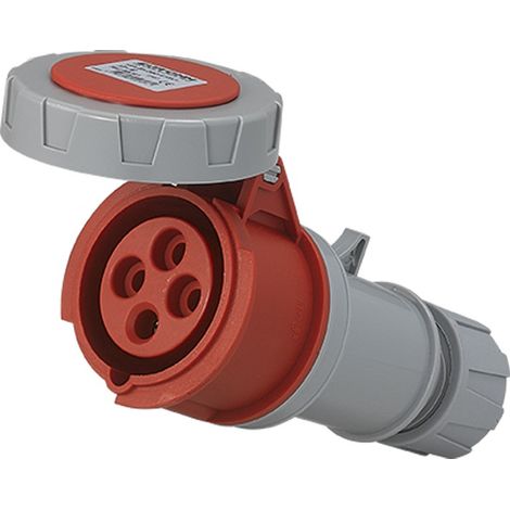 Prise industrielle mobile droite IP67 - 3P+T - 16A - 400V AC - Eur'Ohm