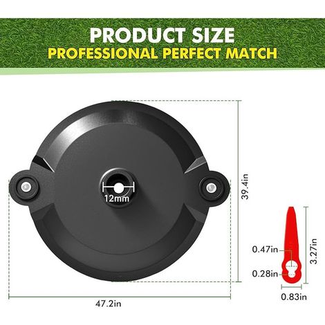 60 pcs lame tondeuse gazon en plastique,Avec disque de coupe,lame debrouissalleuses Remplaçable,lamescoupe bordure und lames scarificateur,Convient pour tondre les fleurs et l'herbe du parc (1/5)