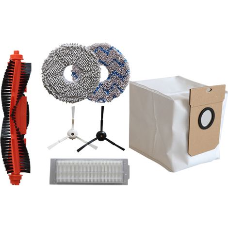 Compatible with accessories for robot aspirator Alpha 3pro/VXVC26: rotary brush, lateral brush, filter, serpillière, poussier bag and poubelle bag. (1/5)