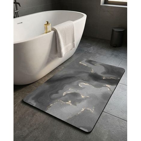 Kindfiber OÜ-Tapis de Bain en Pierre – Doux et Confortable, Tapis de Bain en Pierre Super Absorbant et antidérapant (1/5)