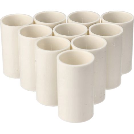 Jandei - Pack 10 uds. Manguito para Tubo de cables Blanco Diámetro 20 mm