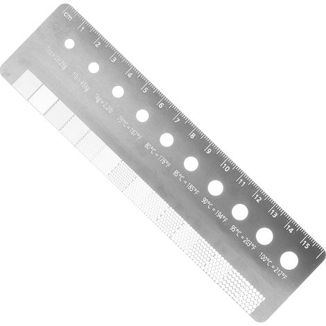 Règle de Mesure Argenté Mouture de Café en Acier Inoxydable  Règle Doseuse pour Mouture de Café, Surface Lisse sans Bavure, pour Comparer la Finesse de Mouture (1/5)