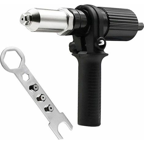 royaluxe -Adaptat de pistolet à rivets électrique Connect de tête de bloc Outils professionnels écrou joint de perage Rivetage Fixation pour visseuses sans fil Perceuses (1/5)