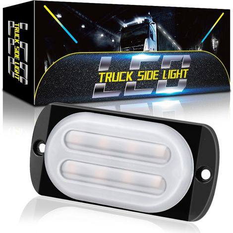 Balise Clignotante LED Automobile 8 LED, Signalisation d'Urgence 24W DC9-80V, Lampe Flash Strobe pour Camion 4x4, 14LED 3030 300LM, Multicolore, Faisceau Mixte, IP65, Compatible avec Voiture Camion Ch (1/5)