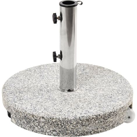 Base per ombrellone da giardino rotondo in granito grigio ⌀ 45 cm Cerzeto