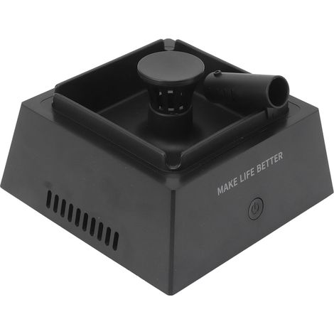 Cendrier sans fumée multifonction ABS, rechargeable USB, noir, pour maison et bureau (1/5)