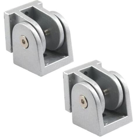 Lot de 2 joints pivotants en alliage de zinc 4040 - Profilé en aluminium - Connecteurs d'extrusion d'angle (1/5)