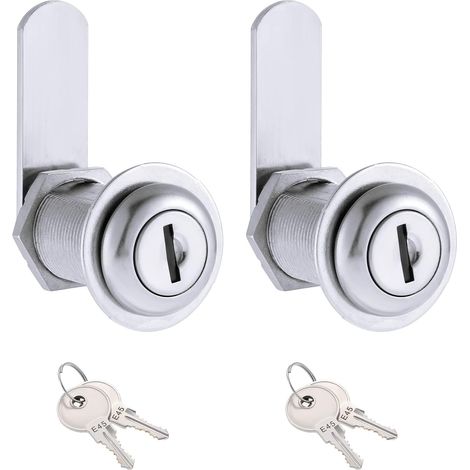 Two-part 30 mm (1/8 inch) mailbox lock, security mailbox lock, cabinet door lock, dresser door lock with 4 keys (1/5)
