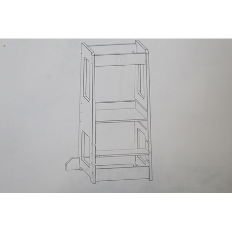 [GEBRAUCHT] B-Ware Ti Ssi Lernturm Felix Lernstuhl Kinderstuhl Stuhl Taubenblau Buchenholz Max.250kg